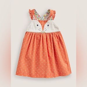 NWT Mini Boden Fox Pinafore